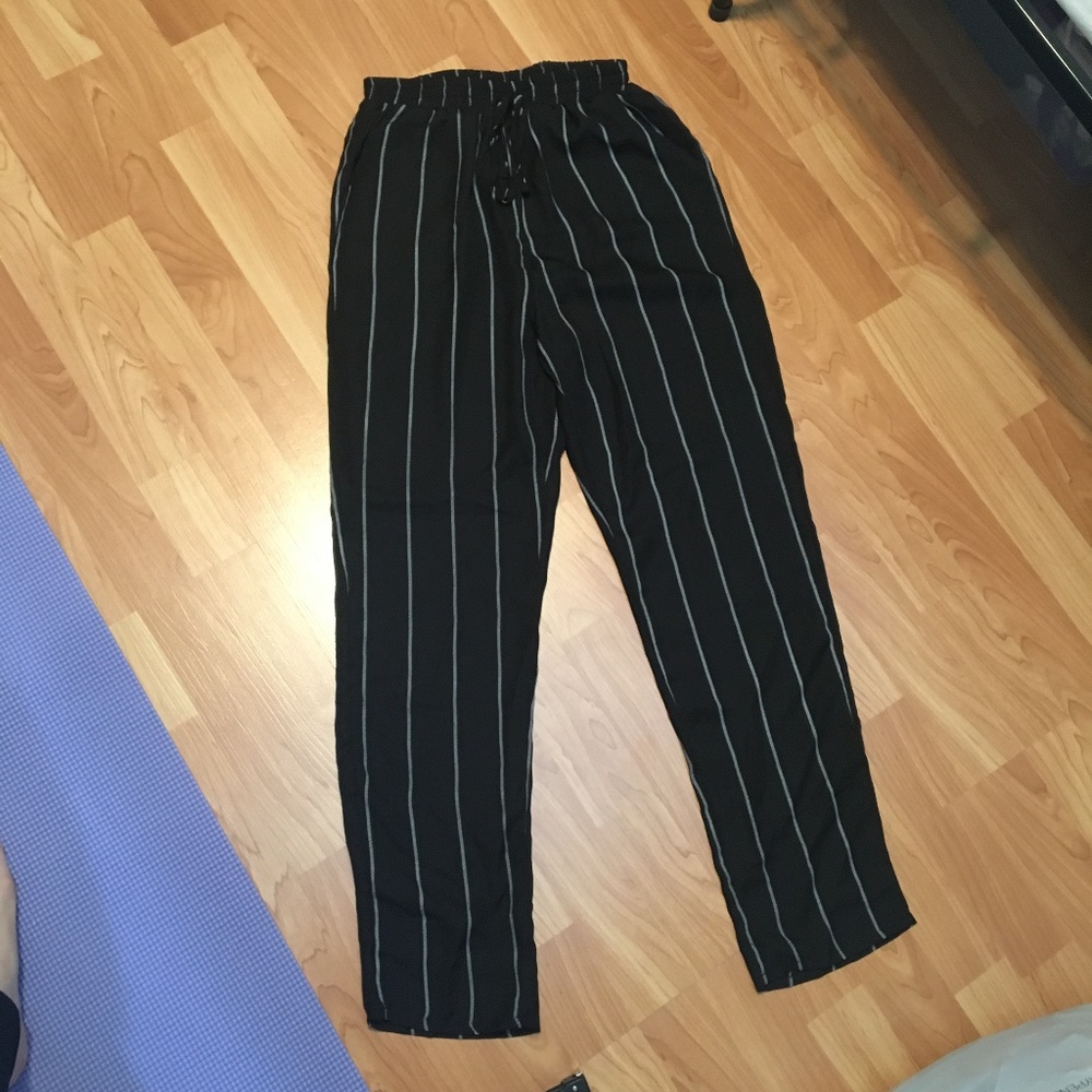 Missguided striped straight leg pants (US 2/XS/S)